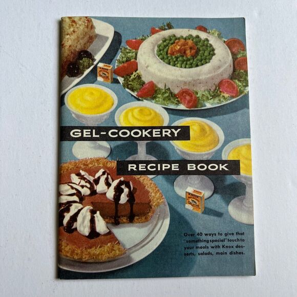 Vintage 1958 Cookbook Gel Cookery Recipe Book Paperback - Picture 1 of 11